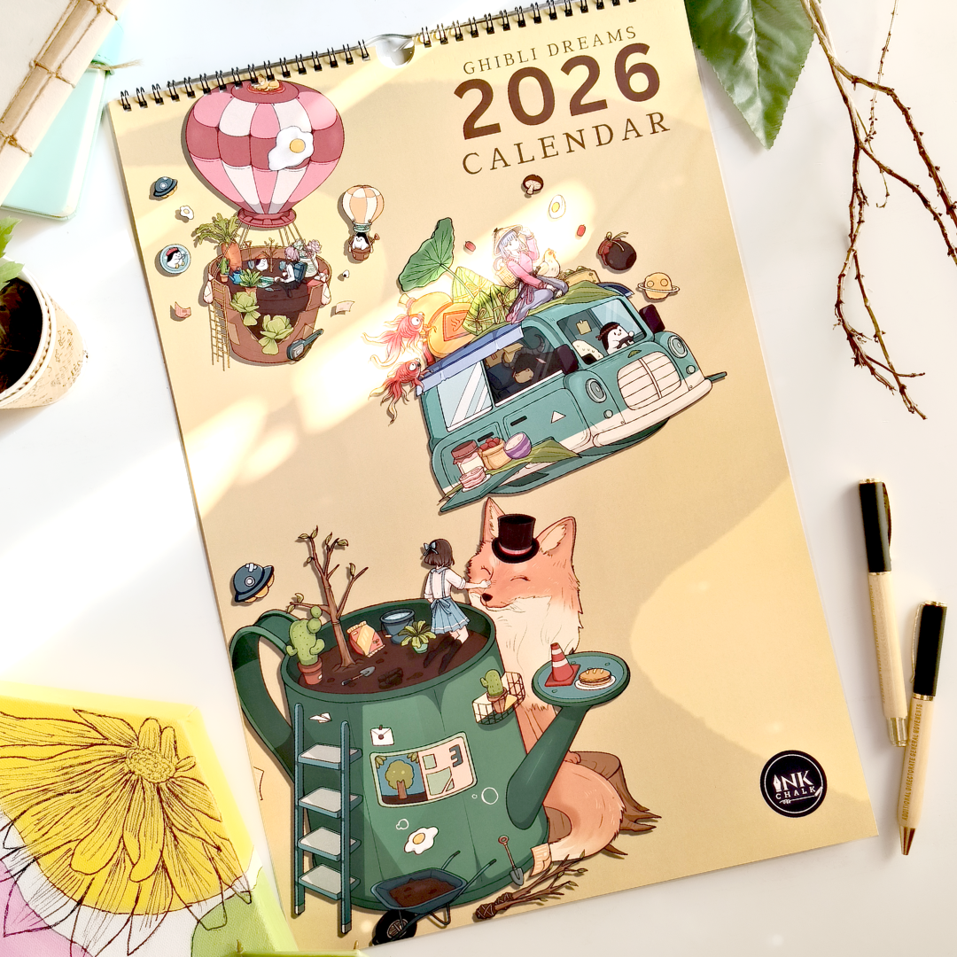 Ghibli Dreams 2026 Wall Calendar