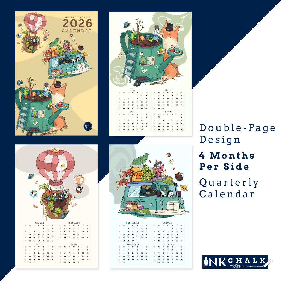 Ghibli Dreams 2026 Wall Calendar