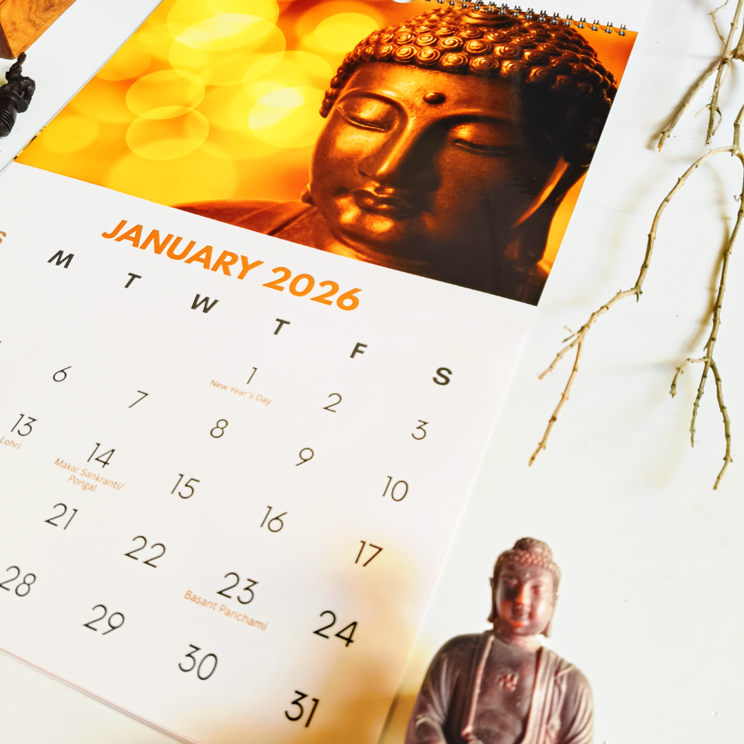 Buddha Calendar 2026 Wall Calendar