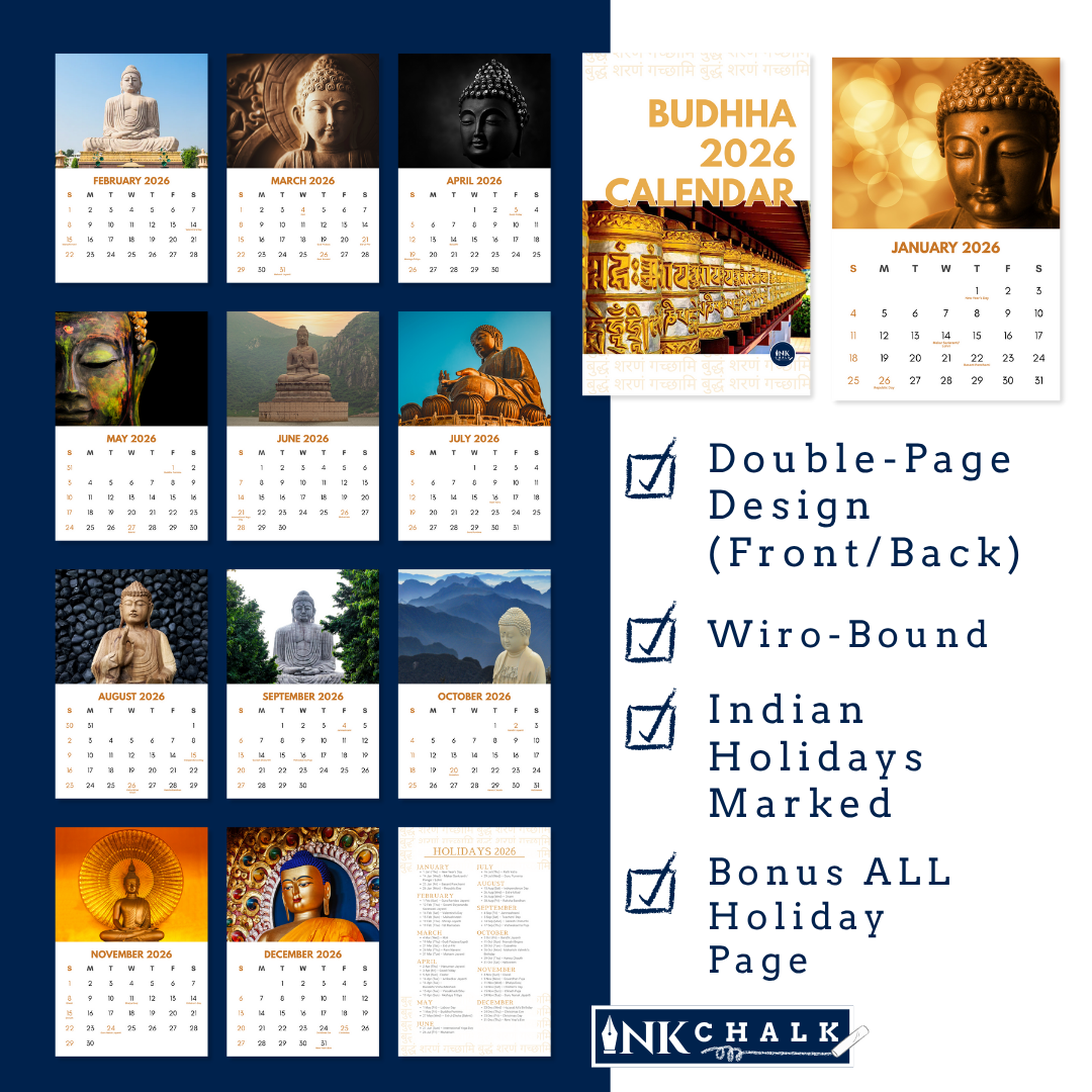 Buddha Calendar 2026 Wall Calendar