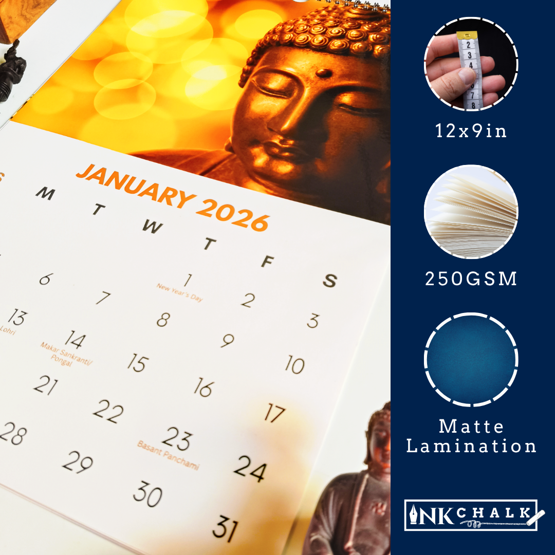 Buddha Calendar 2026 Wall Calendar