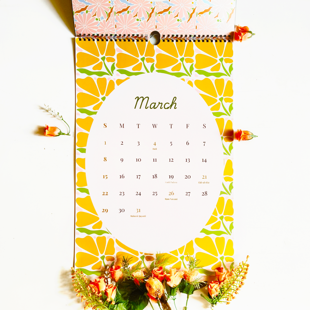 Floral Patterns 2026 Wall Calendar