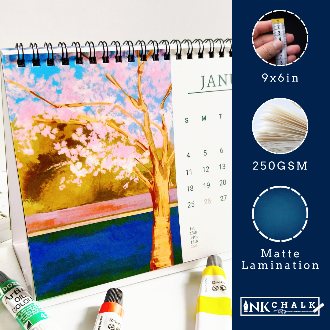 INKCHALK Inked Landscapes | 2026 Desk Calendar | Landscape