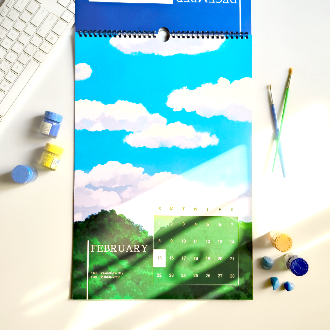 Inked Landscapes 2026 Wall Calendar