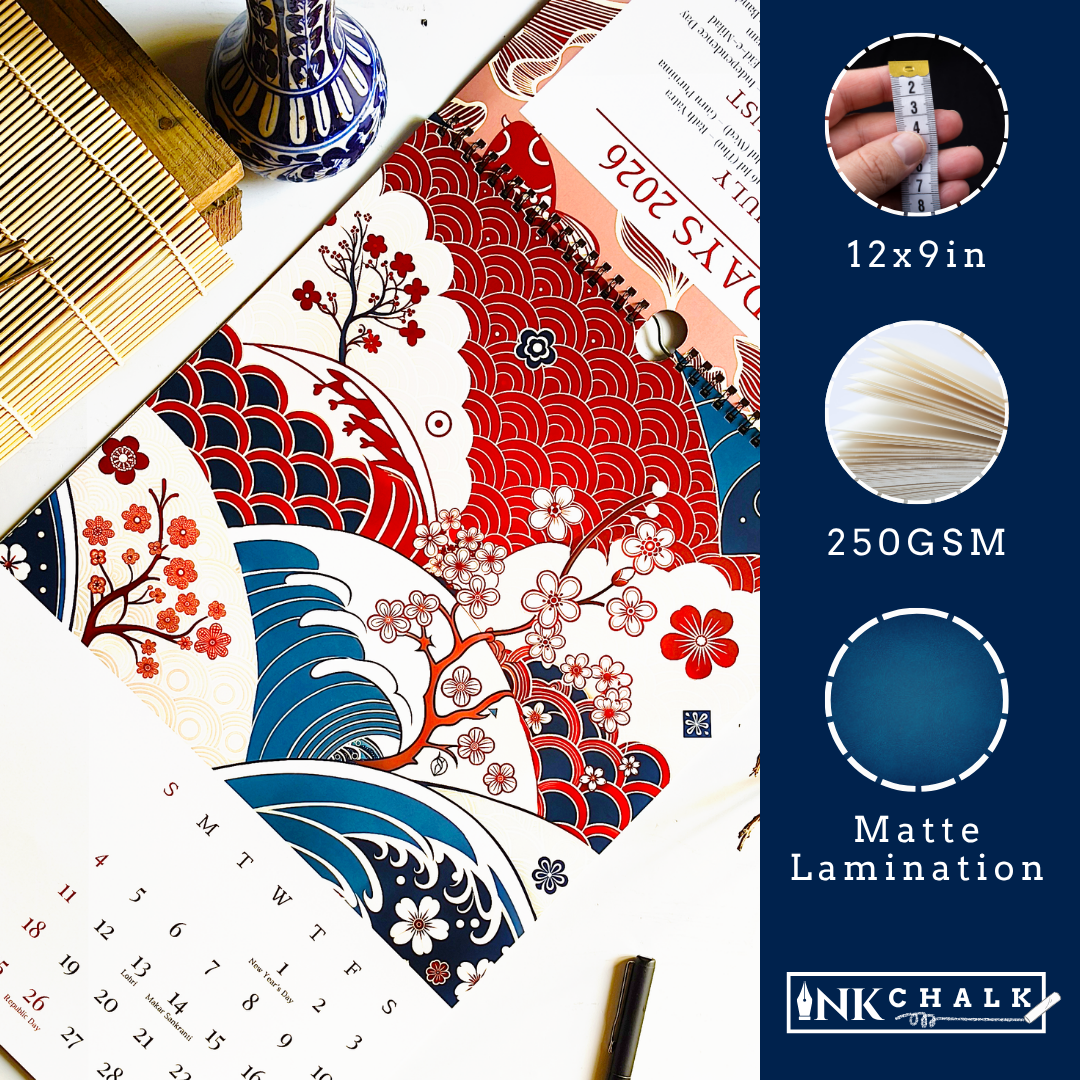 Japanese Art Calendar 2026 Wall Calendar