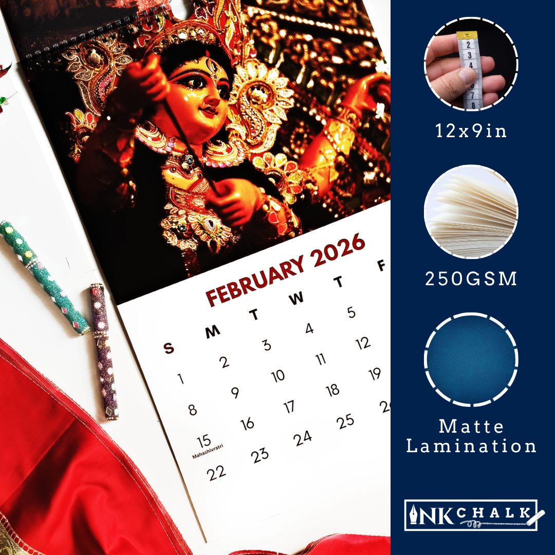 Maa Durga Calendar 2026 Wall Calendar