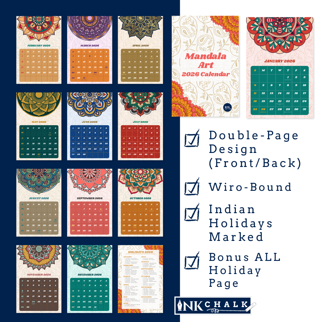 Mandala Art 2026 Wall Calendar