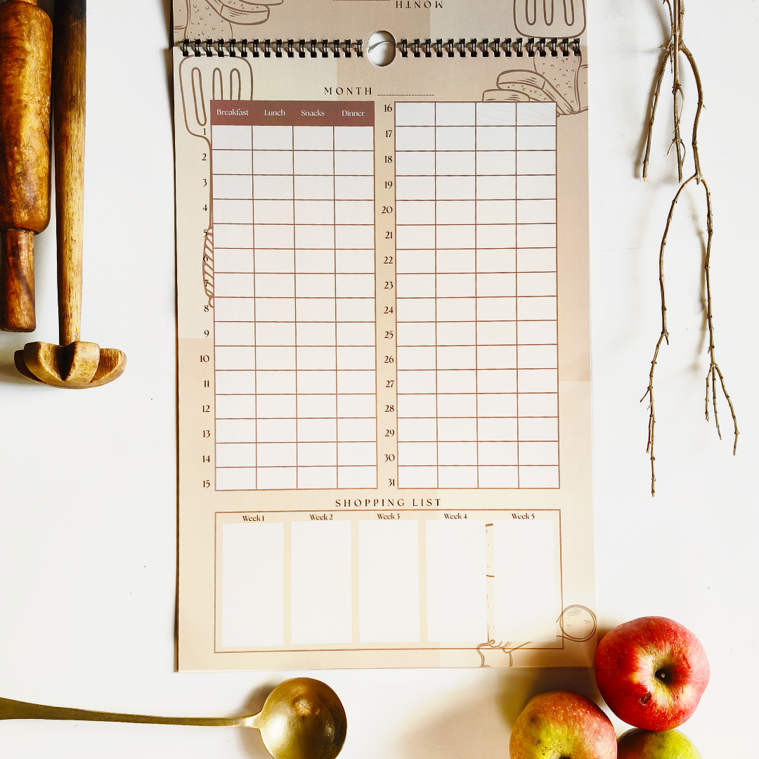Monthly Meal Wall Planner