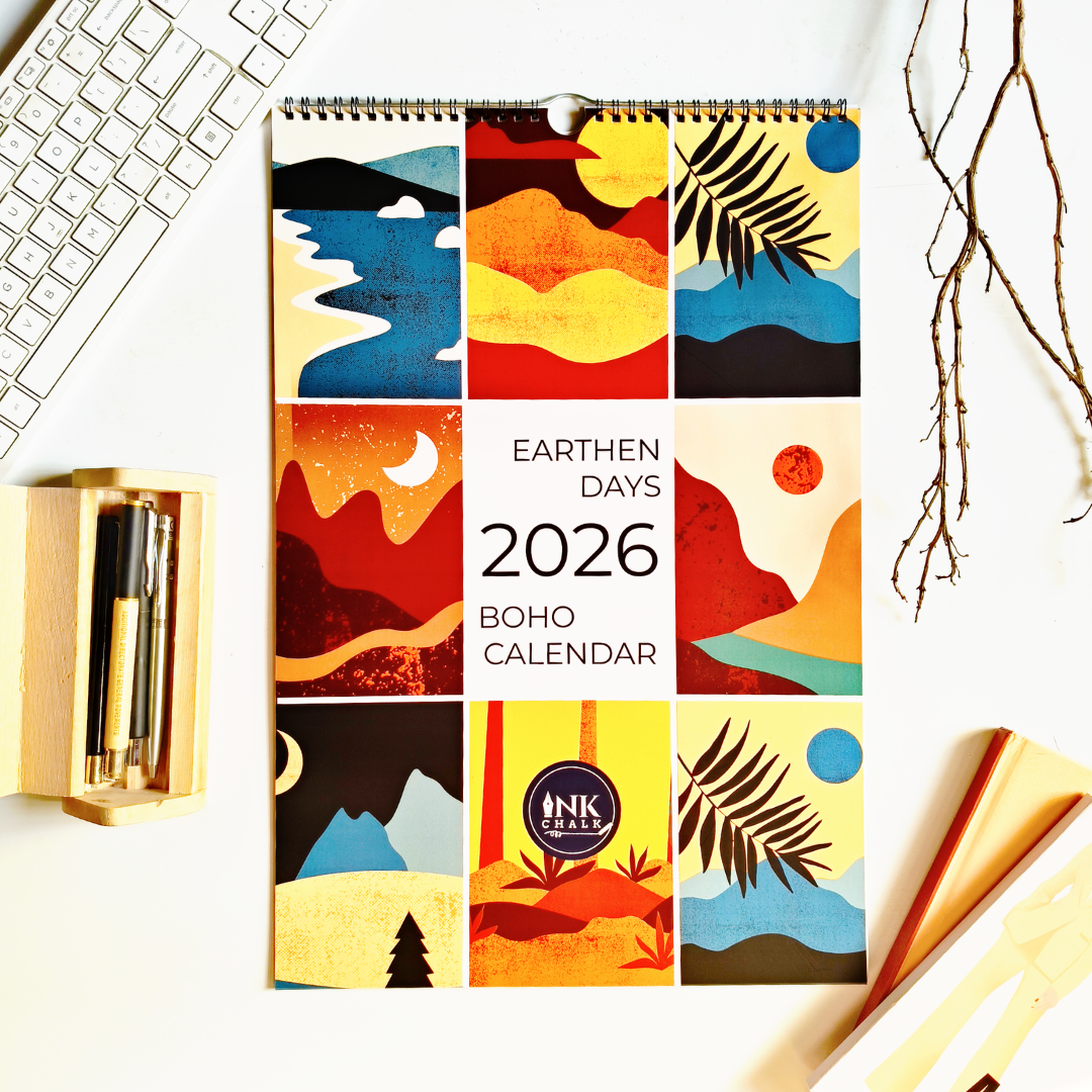 Earthen Days Boho Calendar 2026 Wall Calendar
