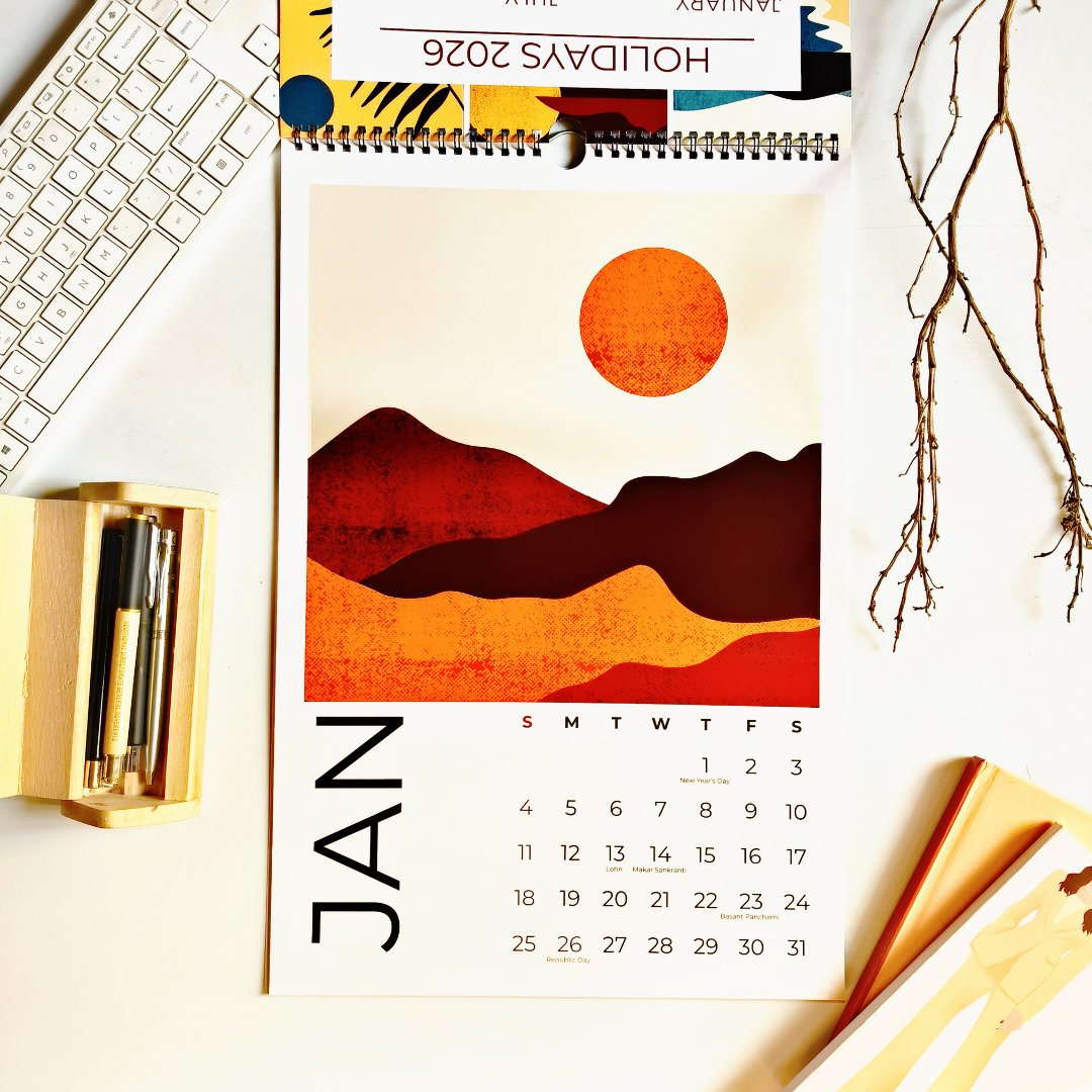 Earthen Days Boho Calendar 2026 Wall Calendar