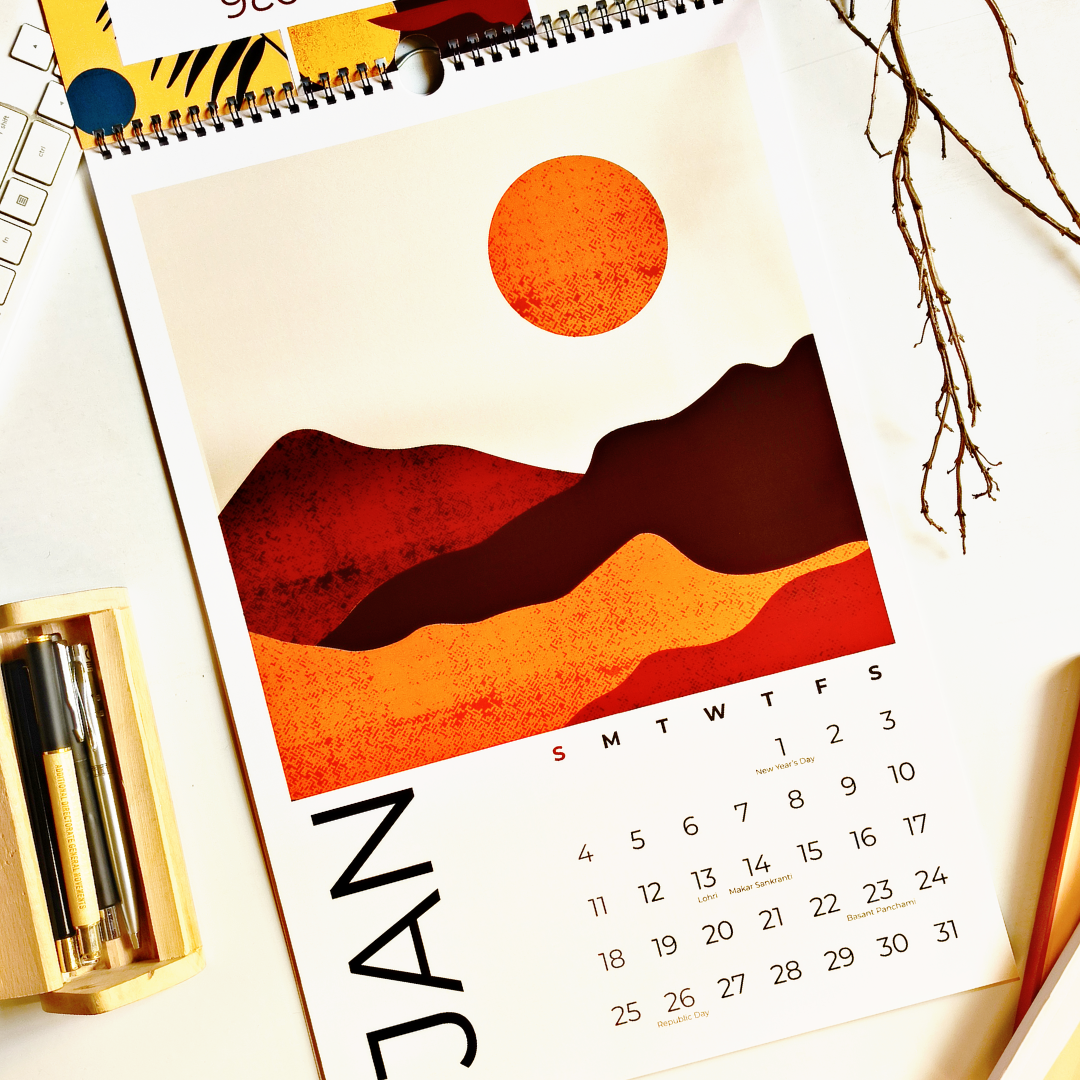 Earthen Days Boho Calendar 2026 Wall Calendar