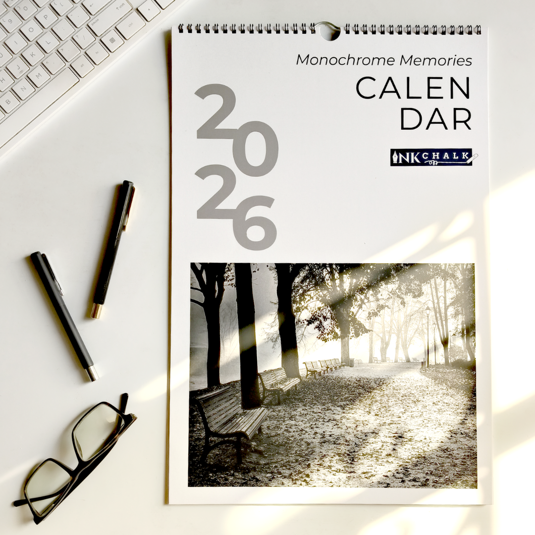 Monochrome Memories 2026 Wall Calendar