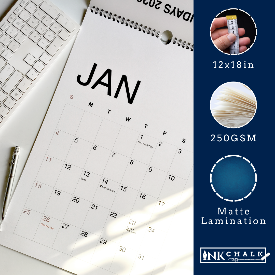 Grid Calendar 2026 Wall Calendar