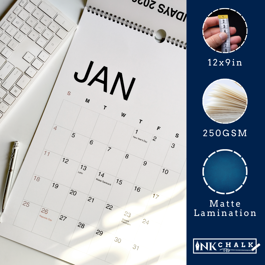 Grid Calendar 2026 Wall Calendar