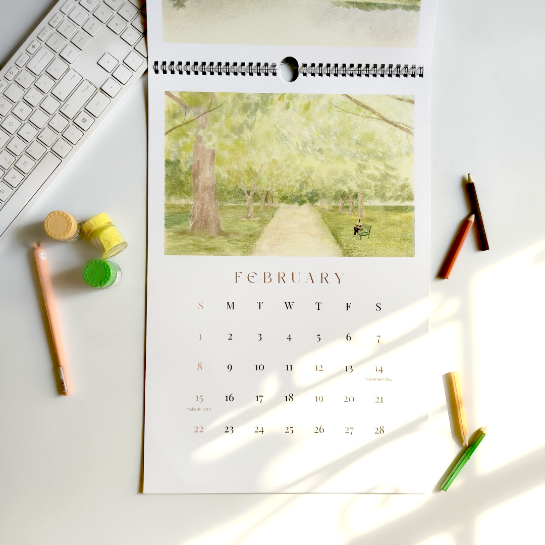 Pencil Horizons 2026 Wall Calendar