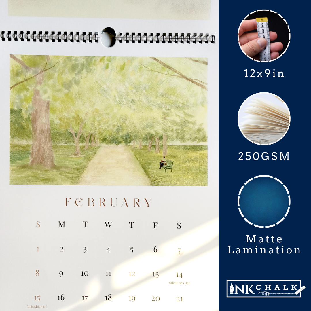Pencil Horizons 2026 Wall Calendar
