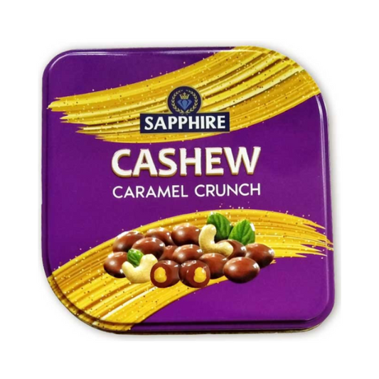 Sapphire Square Tin Cashew Caramel Crunch