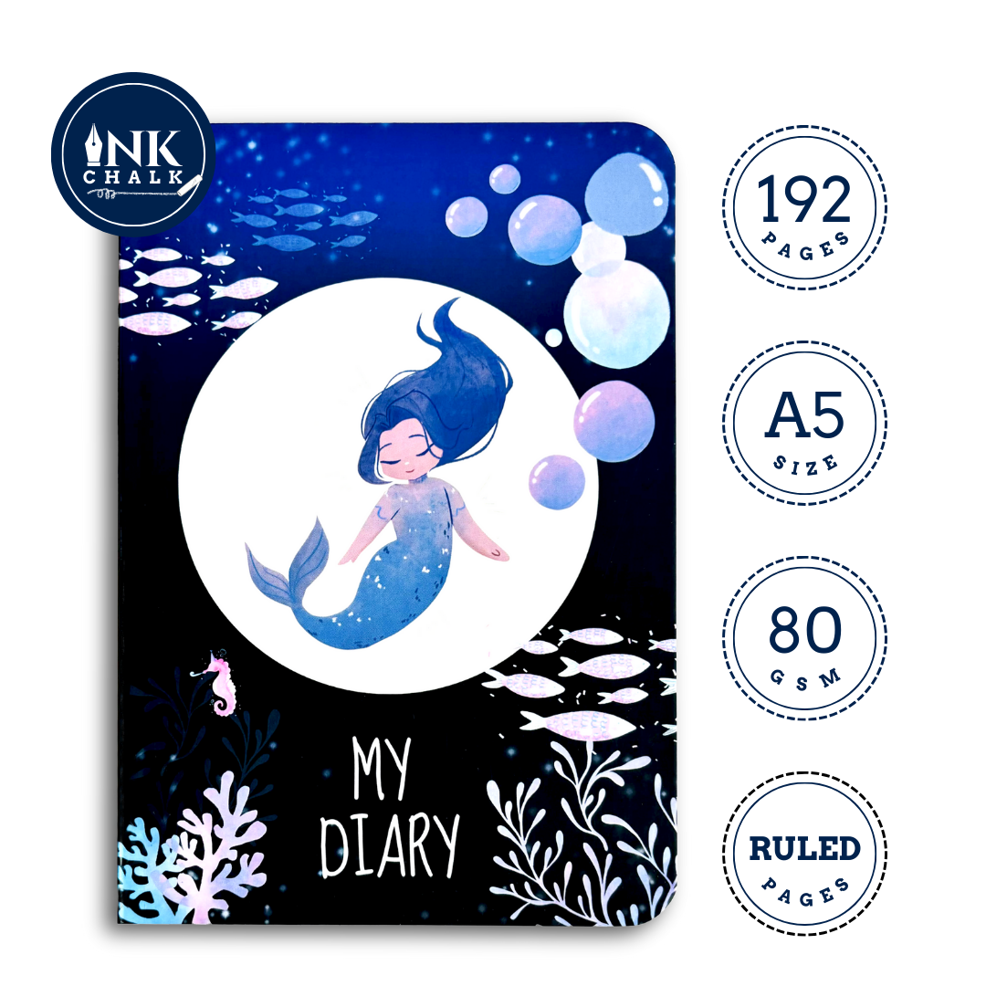 InkChalk Little Mermaid | A5 - Ruled Notebook