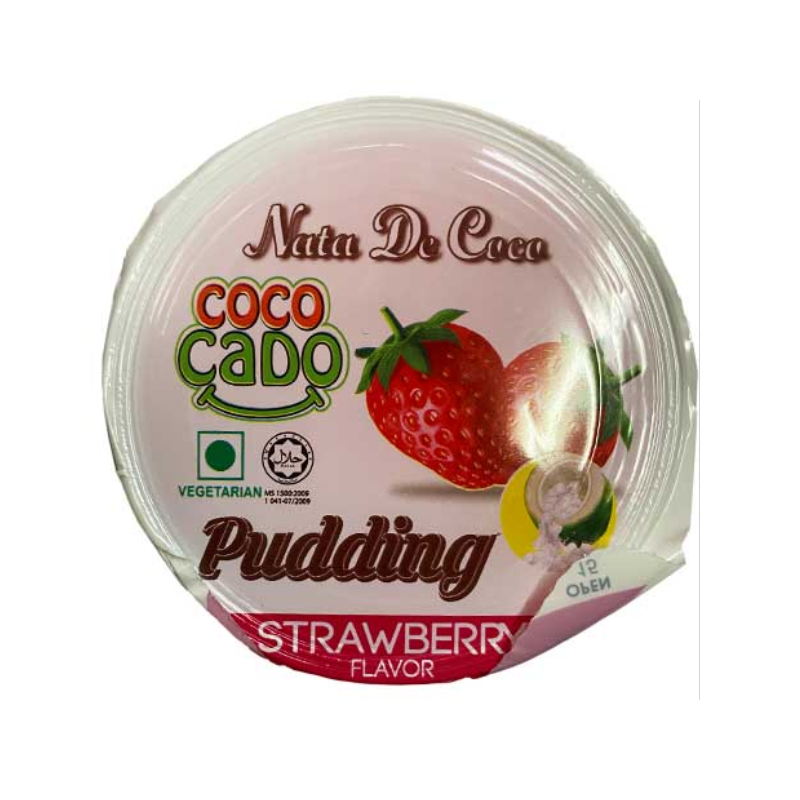 Strawberry Pudding With Nata De Coco