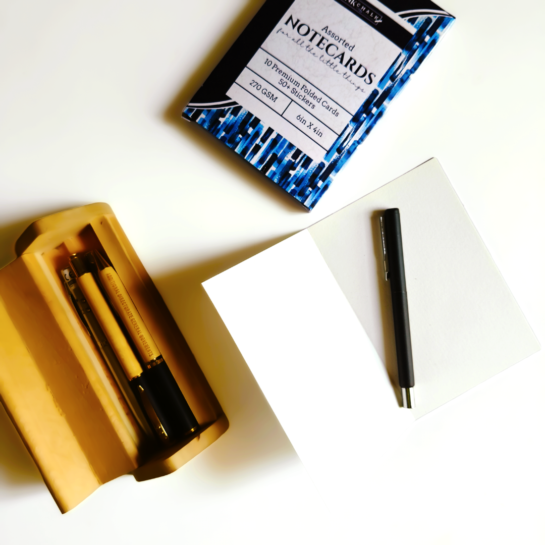 INKCHALK InkChalk Signature | Set of 10 (6x4in) Folded Note Cards | 50+ Stickers