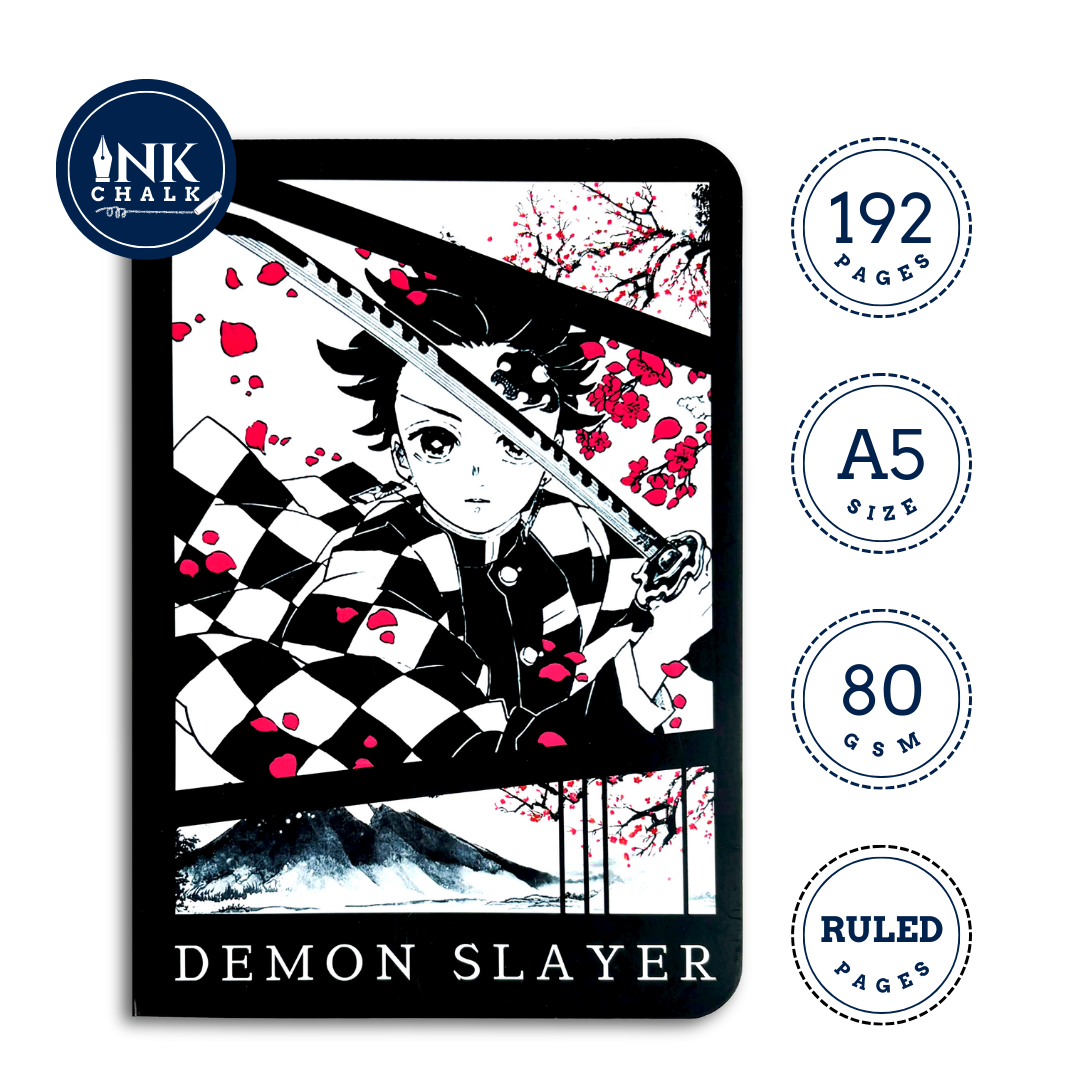 InkChalk Demon Slayer Tanjiro | A5 - Ruled Notebook