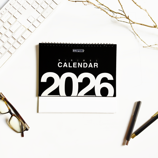 INKCHALK InkChalk Black and Bold 2026 | Flip Table Calendar
