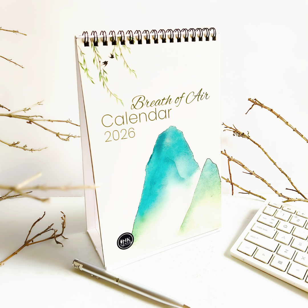 INKCHALK Breath of Air | 2026 Desk Calendar | Portrait
