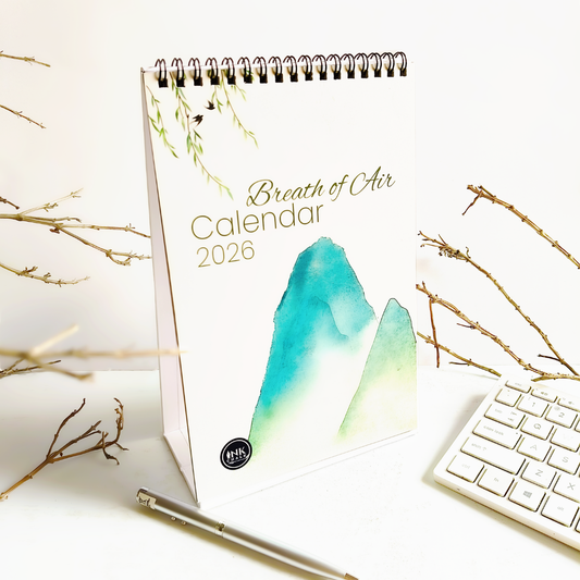 INKCHALK Breath of Air | 2026 Desk Calendar | Portrait