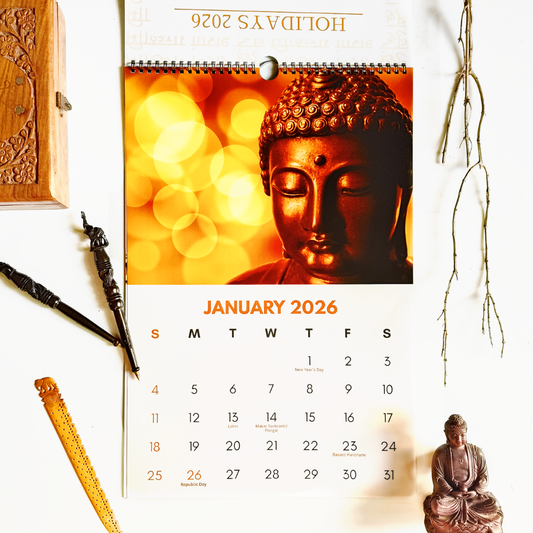 Buddha Calendar 2026 Wall Calendar