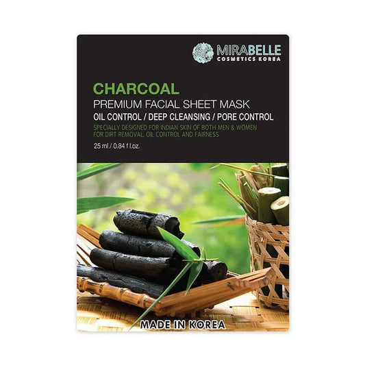 Mirabelle Charcoal Premium Facial Sheet Mask