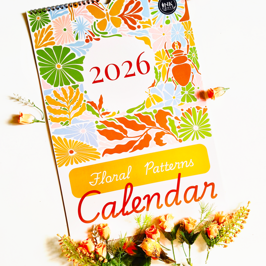 Floral Patterns 2026 Wall Calendar