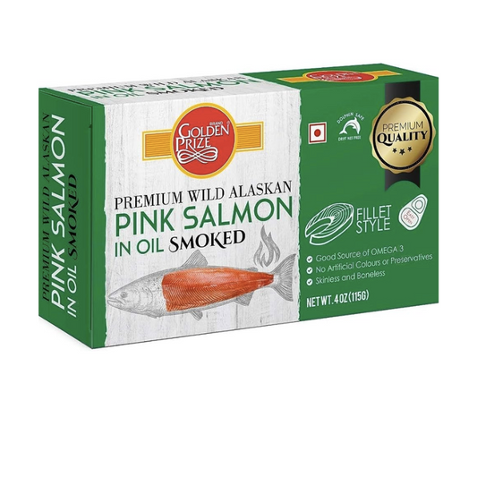 Golden Prize Pink Salmon In Oil Smoked (Fillet Style)