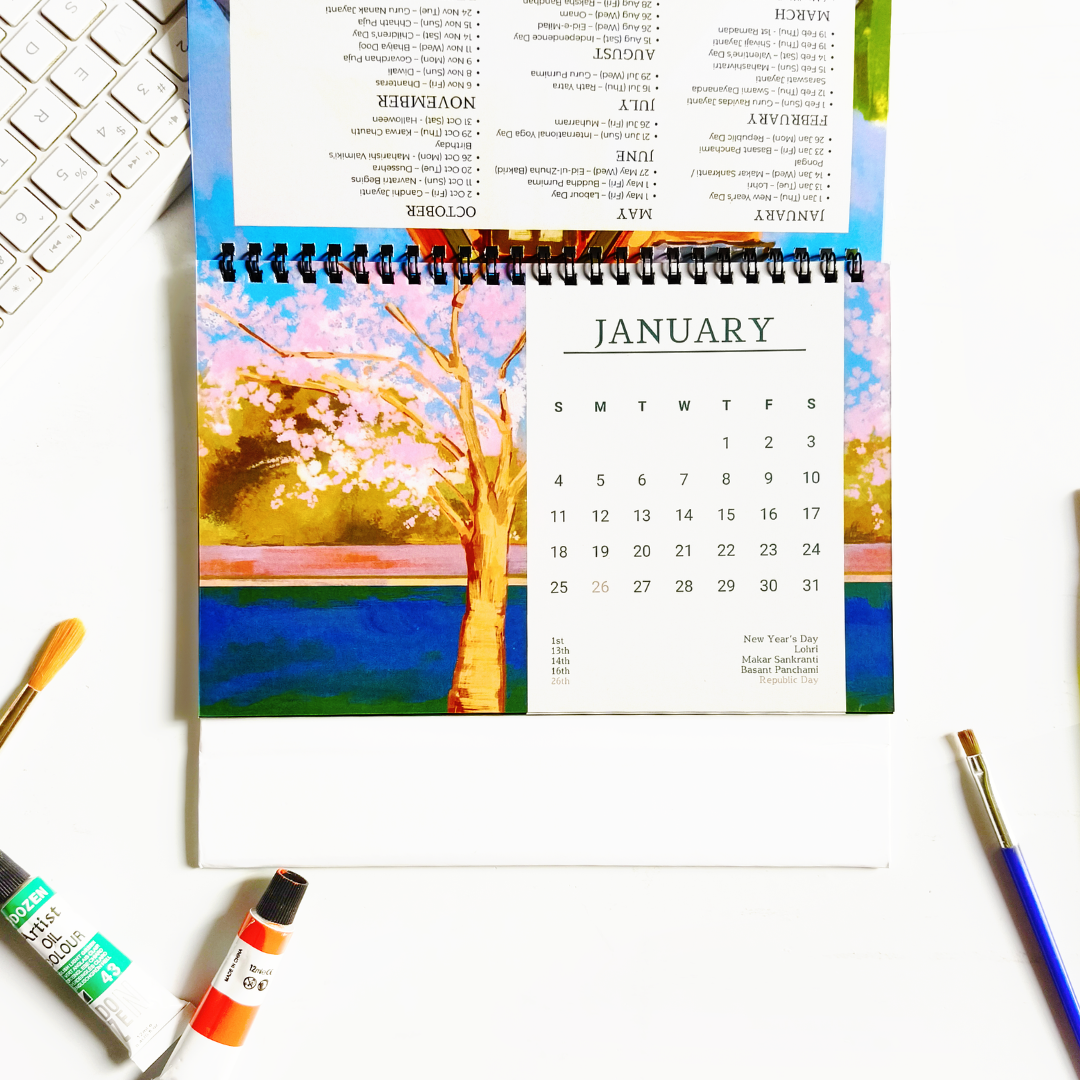 INKCHALK Inked Landscapes | 2026 Desk Calendar | Landscape