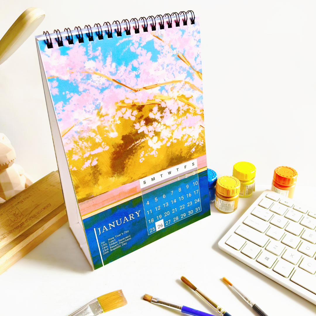 INKCHALK Inked Landscapes | 2026 Desk Calendar | Portrait