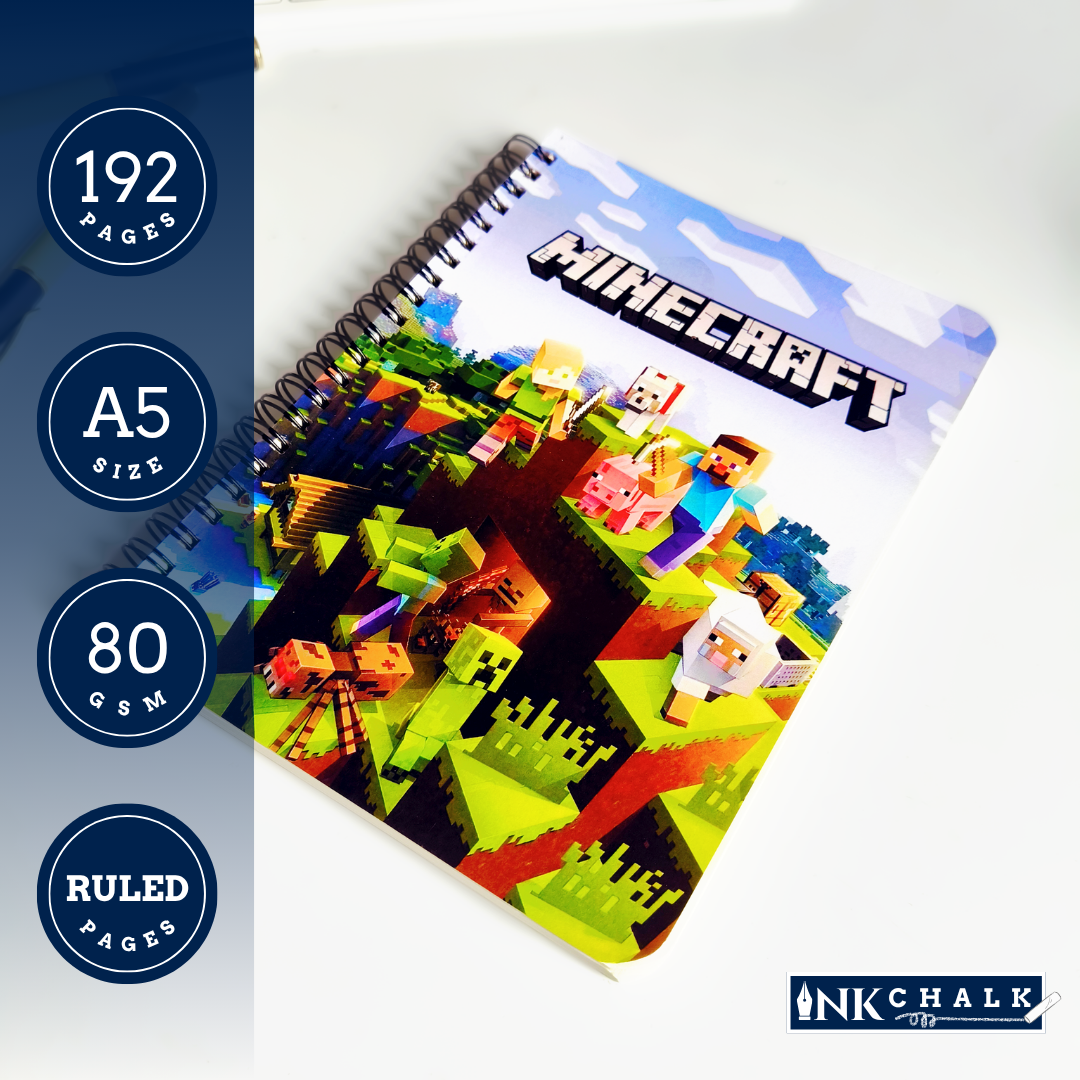 InkChalk Minecraft | A5 - Ruled Notebook