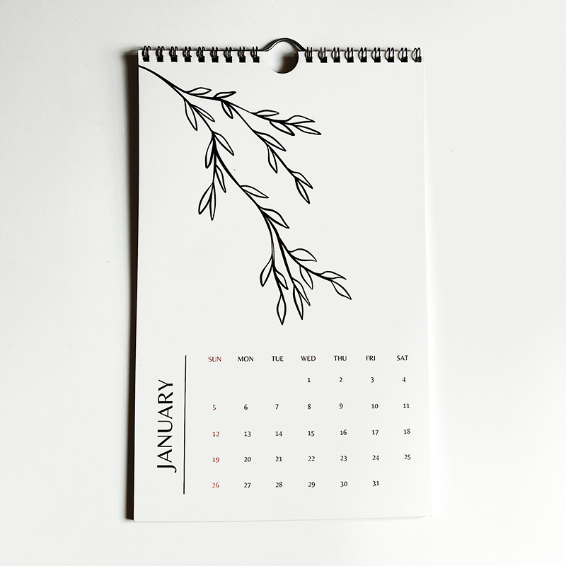 Minimal Aesthetic 2025 Mini Hanging Calendar