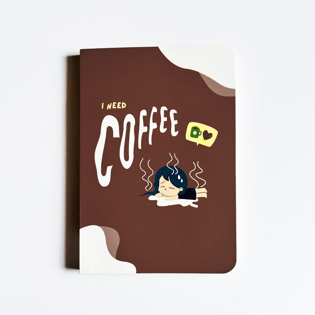 InkChalk NeedCoffee | A5 - Ruled Notebook