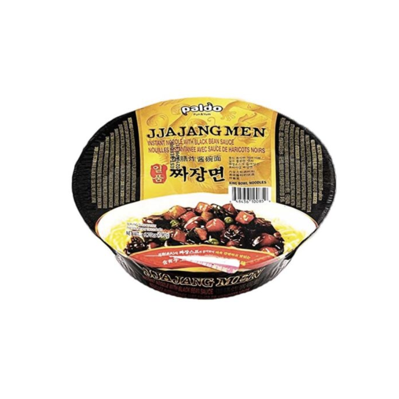 Paldo Jjajangmen King Bowl Noodles (Instant Noodles With Black Bean Sauce)
