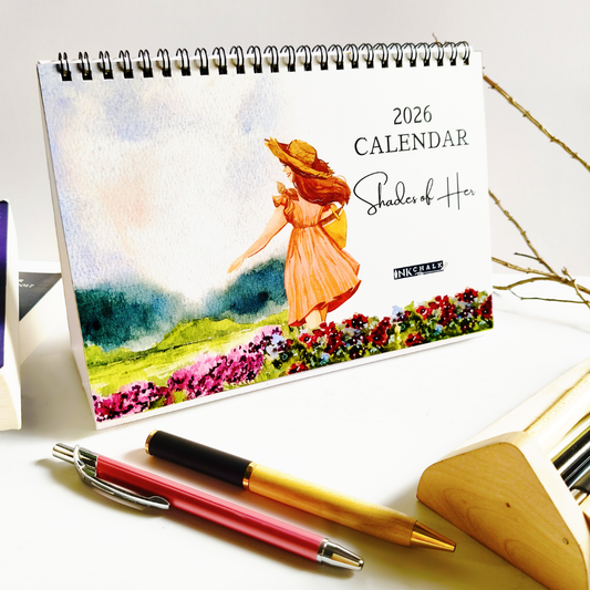 INKCHALK Shades of Her | 2026 Desk Calendar | Landscape