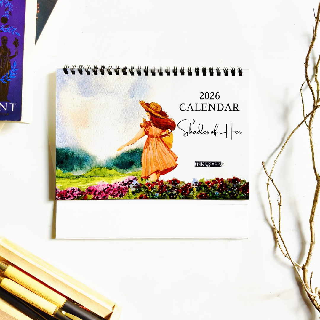 INKCHALK Shades of Her | 2026 Desk Calendar | Landscape