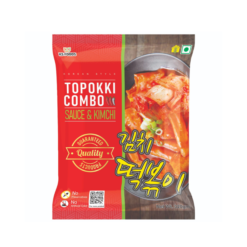 Topokki Combo With Sauce & Kimchi