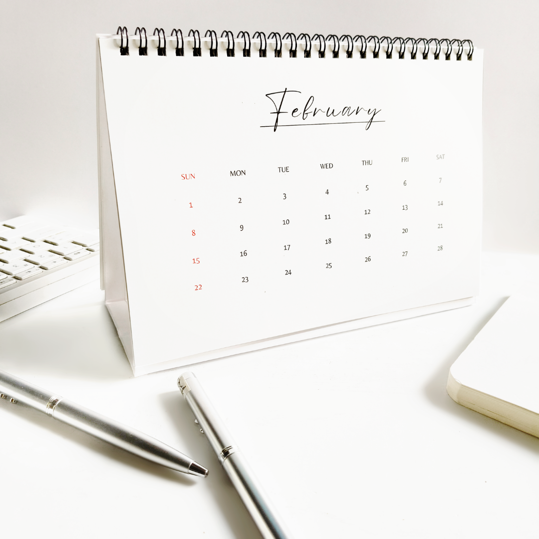 INKCHALK InkChalk White Minimal Aesthetic | 2026 Flip Table Calendar
